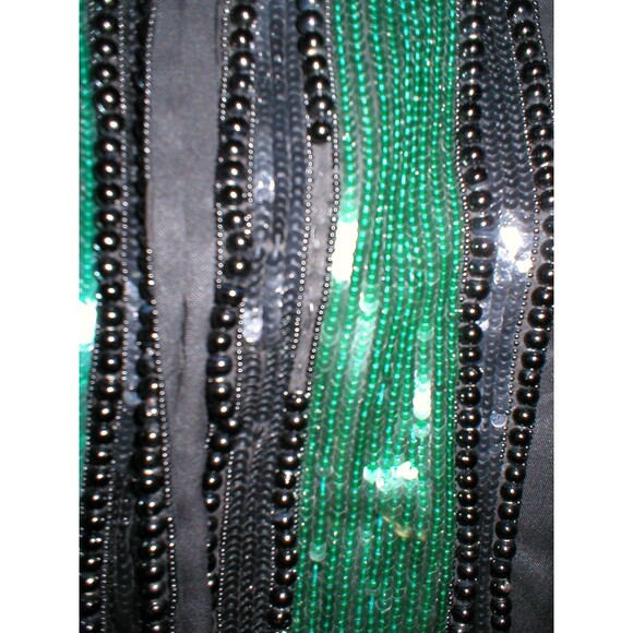 New Womens 2 4 NWT Designer Marni Dress Black Silk Green Sequins Italy 40 Short - Picture 10 of 12